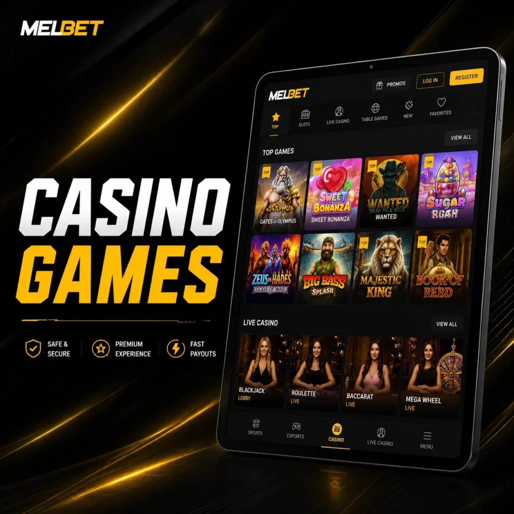 MelBet Game Selection